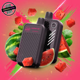 A 20ml disposable vape by Flavour Beast in watermelon flavour, surrounded by watermelon slices. Underground Vapes Woodstock and London