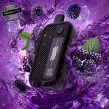 Black and white Beast Mode Max 3 20ml disposable by Flavour Beast surrounded by blackberries and ice cubes. Underground Vapes Woodstock and London