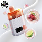 CAPSL disposable Vape by Flavour Beast, Fizzy Cherry Lime flavour. Features a clear tank so you can see juice levels and a small screen for battery percentage. Underground Vapes Woodstock and London