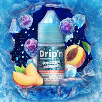 Drip'n Blast 30ml salt nic - Peach Blue Razz Ice - Frozen peach, frozen blue raspberries - Underground Vapes Woodstock and London