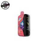 Pink Elfbar disposable in watermelon ice flavour on a white background. Underground Vapes Woodstock and London
