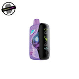 Purple Elfbar disposable in sakura grape ice flavour on a white background. Underground Vapes Woodstock and London