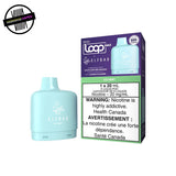 A blue 20ml prefilled vape pod by STLTH x Elfbar in Ice Mint. Compatible with the STLTH Loop Max battery. Underground Vapes Woodstock and London