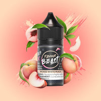 Flavour Beast Salt Nic 20mg Wicked White Peach - Underground Vapes Woodstock London