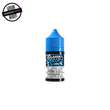 Flavour Drop e-liquid bottle in blue raspberry flavour with blue cap on a white background. Underground Vapes Woodstock and London