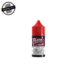 Flavour Drop e-liquid bottle in cherry ice flavour with red cap on a white background. Underground Vapes Woodstock and London