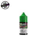 Flavour Drop e-liquid bottle in watermelon honeydew ice flavour with green cap on a white background. Underground Vapes Woodstock and London