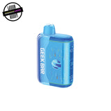 A blue 20ml disposable vape by Geek Bar in blue razz flavour on a white background. Underground Vapes Woodstock and London