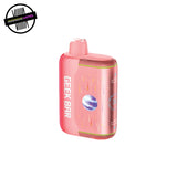 A pink 20ml disposable vape by Geek Bar in watermelon ice flavour on a white background. Underground Vapes Woodstock and London