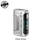 Frost Silver GeekVape Aegis Legend vape mod with digital display on a white background. Tank and batteries sold separately. Underground Vapes Woodstock and London