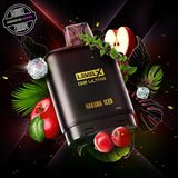 A prefilled 20ml pod by Flavour Beast x Twelve Monkeys surrounded by red apple, cranberry, and ice. Compatible with the Level X battery. Underground Vapes Woodstock and London