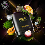 A prefilled 20ml pod by Flavour Beast x Twelve Monkeys surrounded by lychee, passionfruit, papaya, and ice. Compatible with the Level X battery. Underground Vapes Woodstock and London