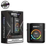 A black Level X G2 Pro battery with e-liquid and battery indicators on the LED screen. Underground Vapes Woodstock and London
