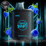 A black 40ml pod by Flavour Beast in blue razz flavour, compatible with the Level  X M Series battery. Underground Vapes Woodstock and London