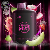 A black 40ml pod by Flavour Beast in dragonfruit melon iced flavour, compatible with the Level  X M Series battery. Underground Vapes Woodstock and London
