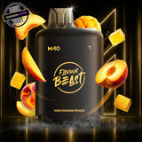 A black 40ml pod by Flavour Beast in peach mango flavour, compatible with the Level  X M Series battery. Underground Vapes Woodstock and London