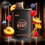 A black 40ml pod by Flavour Beast in peach berry flavour, compatible with the Level  X M Series battery. Underground Vapes Woodstock and London