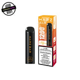 Black stick-style disposable vape by Marz in red berry watermelon ice flavour on a white background. Underground Vapes Woodstock and London