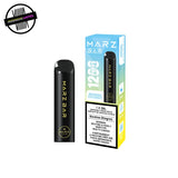 Black stick-style disposable vape by Marz in banana coconut flavour on a white background. Underground Vapes Woodstock and London