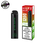 Black stick-style disposable vape by Marz in watermelon flavour on a white background. Underground Vapes Woodstock and London