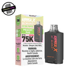 Ripper X 20ml pod and packaging by RufPuf in Peachy Fuz flavour on a white background. Underground Vapes Woodstock and London