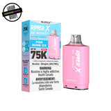 Ripper X 20ml pod and packaging by RufPuf in pink bomb ice flavour on a white background. Underground Vapes Woodstock and London