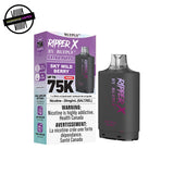 Ripper X 20ml pod and packaging by RufPuf in SKT Wild Berry flavour on a white background. Underground Vapes Woodstock and London