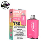 Ripper X 20ml pod and packaging by RufPuf in sour B.G. flavour on a white background. Underground Vapes Woodstock and London
