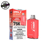 Ripper X 20ml pod and packaging by RufPuf in sour berries flavour on a white background. Underground Vapes Woodstock and London