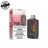 Ripper X 20ml pod and packaging by RufPuf in watermelon sour peach flavour on a white background. Underground Vapes Woodstock and London
