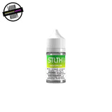 A 30ml bottle of salt nic e-liquid by STLTH in green apple ice flavour. Underground Vapes Woodstock and London