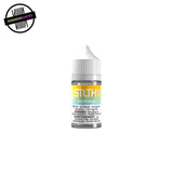 A 30ml bottle of salt nic e-liquid by STLTH in peach ice flavour. Underground Vapes Woodstock and London