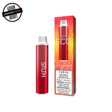 Red STLTH vape device with packaging on a white background. Underground Vapes Woodstock and London
