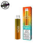 Yellow STLTH vape device with packaging on a white background. Underground Vapes Woodstock and London