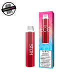 Red STLTH vape device with packaging on a white background. Underground Vapes Woodstock and London