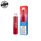 Red STLTH vape device with packaging on a white background. Underground Vapes Woodstock and London