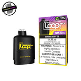 A black 30ml prefilled pod by STLTH for the Loop Max battery in banana berry ice flavour. Underground Vapes Woodstock and London