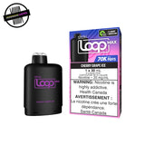 A black 30ml prefilled pod by STLTH for the Loop Max battery in cherry grape ice flavour. Underground Vapes Woodstock and London