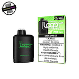 A black 30ml prefilled pod by STLTH for the Loop Max battery in green apple ice flavour. Underground Vapes Woodstock and London