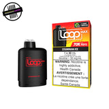 A black 30ml prefilled pod by STLTH for the Loop Max battery in strawberry banana ice flavour. Underground Vapes Woodstock and London