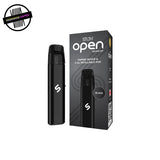 Black refillable vape device by STLTH with black packaging on a white background. Underground Vapes Woodstock and London