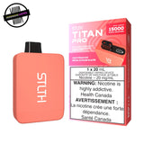 Pink STLTH Titan Pro 20ml Disposable in peach ice flavour. Underground Vapes Woodstock and London