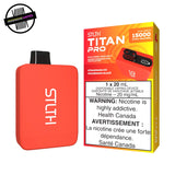 Red STLTH Titan Pro 20ml Disposable in strawberry banana ice flavour. Underground Vapes Woodstock and London
