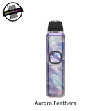 The Caliburn G5 kit in metallic purple with transparent feathers. Underground Vapes Woodstock and London