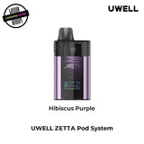 UWELL ZETTA Pod System in mist gray on a white background. Underground Vapes Woodstock and London