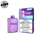 A purple prefilled 30ml pod by Vice in Grape Ice flavour. Compatible with the STLTH Loop Max battery. Underground Vapes Woodstock and London