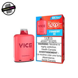 A pink prefilled 30ml pod by Vice in Strawberry Ice flavour. Compatible with the STLTH Loop Max battery. Underground Vapes Woodstock and London
