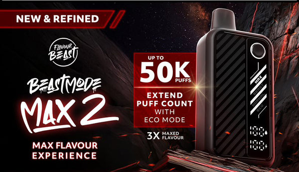 Flavour Beast Mode Max 2 - up to 50k puffs, 4 power modes - Underground Vapes Woodstock London